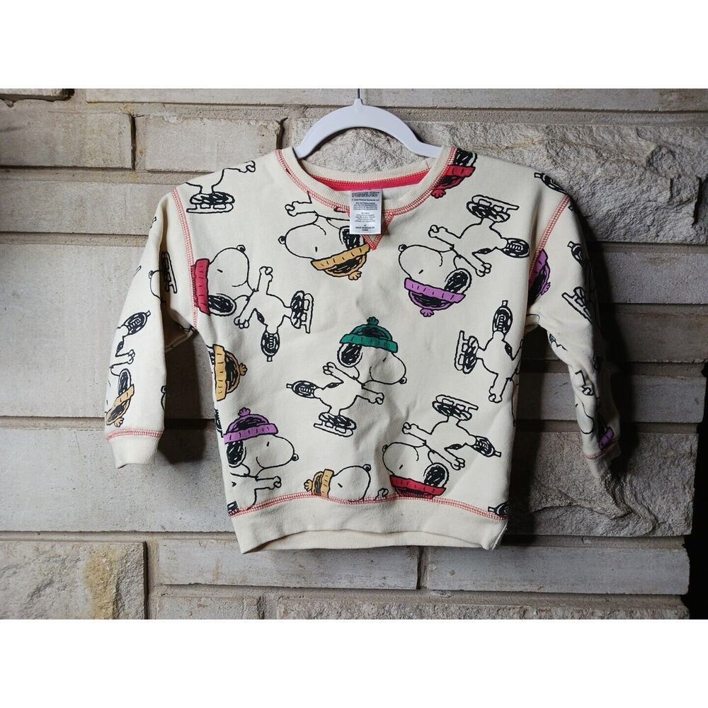 Snoopy Ice Skating 4T Sweatshirt Peanuts Kids